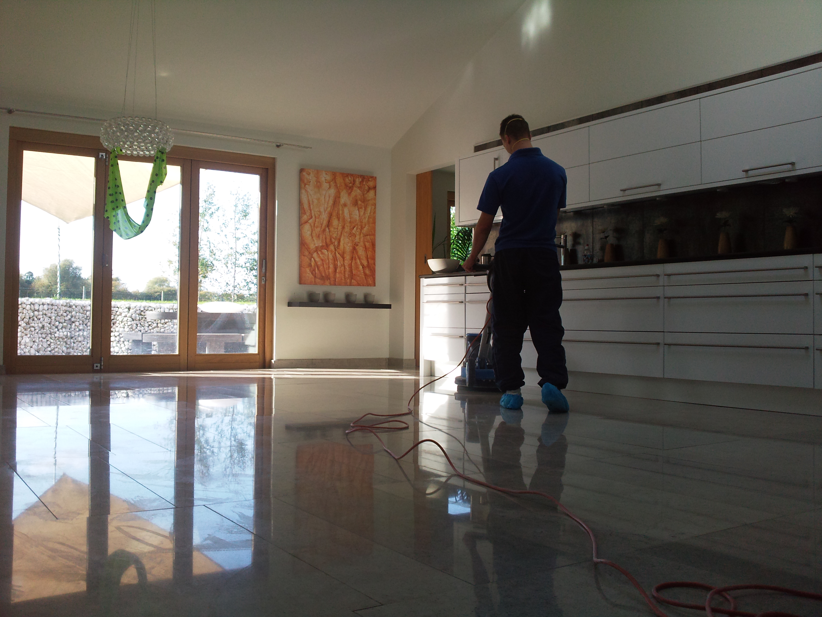 Limestone floor polishing in Lincolnshire