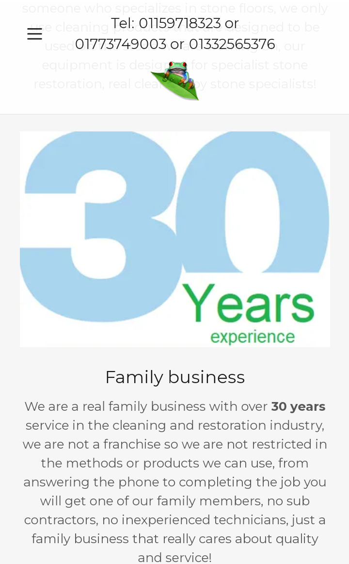 Nottingham and Derby stone and tile cleaners 30 years of experience