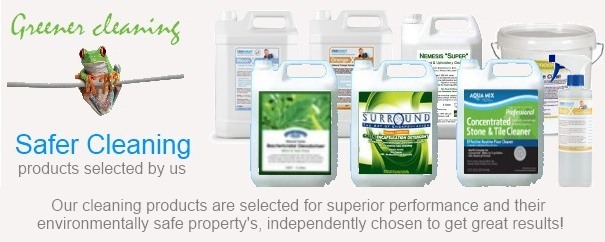 we use greener and safer carpet upholstery and floor cleaning products